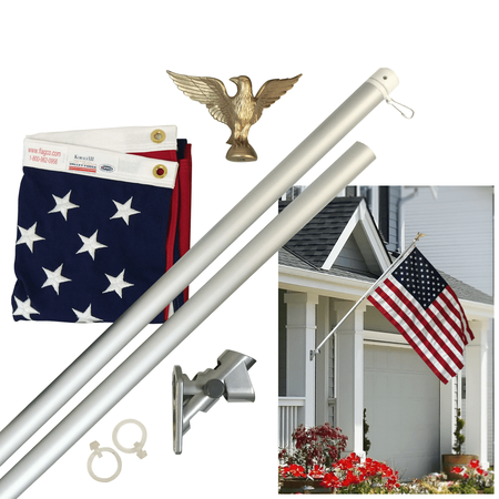 Global Flags Unlimited Presidential Flagpole Kit With US Flag 208299